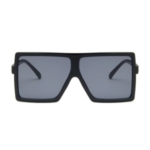 Ochelari de soare pentru copii, unisex, model voluminos cool, tematica fashion summer, marime universala, negri - Img 2