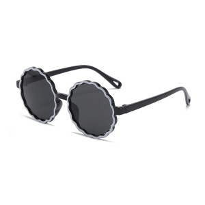 Ochelari de soare pentru copii, unisex, rotunzi, model summer cool, marime universala, negri