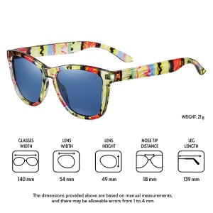 Ochelari de soare pentru femei, model casual, tematica cool woman, marime universala, multicolori cu albastru - Img 3