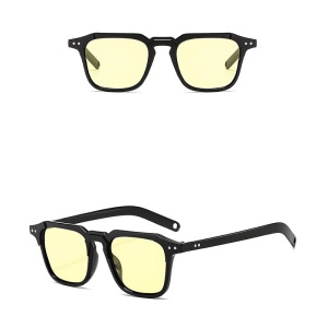 Ochelari de soare unisex, model casual, tematica summer view, marime universala, galbeni - Img 3