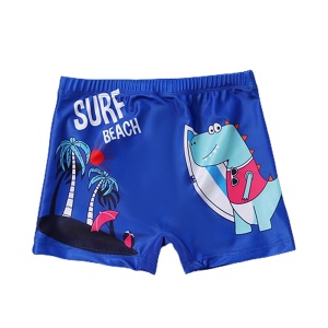 Pantaloni de baie pentru baieti, tematica sporturi de vara, model dino cool surf beach, albastru