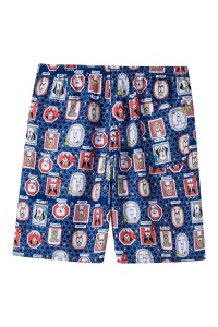 Pantaloni scurti de baie tip sort, barbati, model vesel cu catei, imprimeu grafic, prindere cu snur, tematica I love funny dogs, uscare rapida, multicolori - Img 2