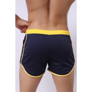 Pantaloni scurti tip boxeri, barbati, model sport, albastru inchis - Img 2