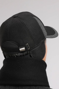Sapca de barbati, cozoroc curbat, acoperitori pentru urechi, reglabila la spate, model calduros, tematica men style, marime universala, neagra - Img 4
