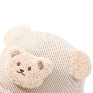 Sapca pentru copii, model haios cu cozoroc si ursulet, tematica baseball bear, 0 – 1 ani, bej - Img 3