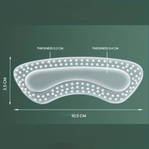 Set 4 branturi, pentru incaltari, protectie pentru calcai din silicon, ajustabil, marime universala, transparenti, alb - Img 3