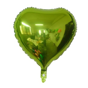 Balon iubire, decor inima, 45 cm, verde gazon