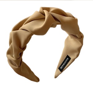 Bentita pentru par, model 5 pliuri, crem, marime standard