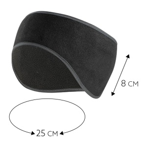 Bentita sport de protectie impotriva frigului si a vantului, model cu acoperitori pentru urechi, usor elastica, tematica fitness is my passion, marime universala, unisex, negre - Img 4
