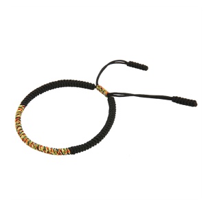 Bratara, model traditonal impletitura, dimensiune reglabila, neagra, unisex