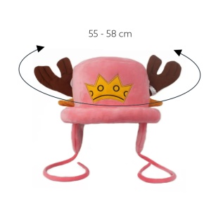 Caciula pentru adolescenti, model tip palarie haioasa, accesorizata cu cornite si prindere reglabila, tematica anime king, 15 – 18 ani, roz - Img 4