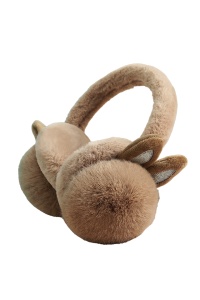 Casti de protectie impotriva frigului si a vantului pentru femei, model calduros cu urechiuse de iepuras, tematica fluffy bunny butt, marime universala, maro