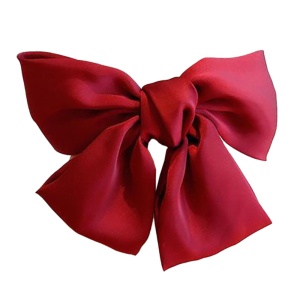 Clama de par, accesorizata cu funda supradimensionata, rosie