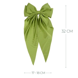 Clama de par tip ac, model cu funda ampla coada de cal, M2, verde deschis - Img 3