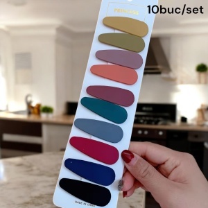 Clame par, set 10 bucati, model office style, confortabile si cochete, tematica be elegant, visiniu multicolor - Img 2