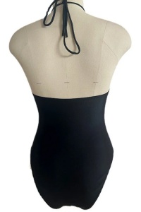 Costum de baie dama, o piesa, model super hot cu corset in partea din fata, spate gol, chiloti decupaj clasic, tematica sexy summer negru - Img 2