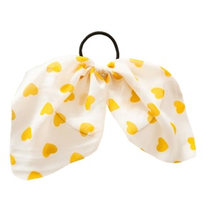 Elastic de par, accesorizat cu funda model romantic love, imprimeu cu inimioare galbene