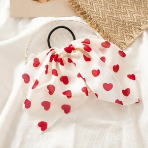 Elastic de par, accesorizat cu funda model romantic love, imprimeu cu inimioare rosii - Img 2