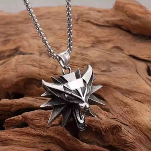 Lant cu pandantiv the witcher, unisex, argintiu, - Img 4