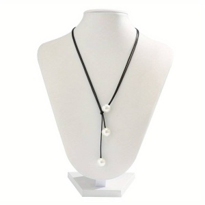 Lant dama, model seducator minimalist, cu accesorii delicate, tematica fashion lady, negru - Img 4