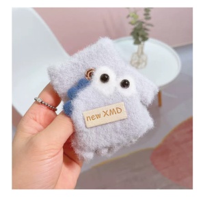 Manusi pentru copii, model cu degetele descoperite si capac decapotabil, prindere cu nasturel, accesorizate cu ochisori curiosi, manseta elastica, tematica funny dino, marime 0 – 3 ani, gri - Img 2
