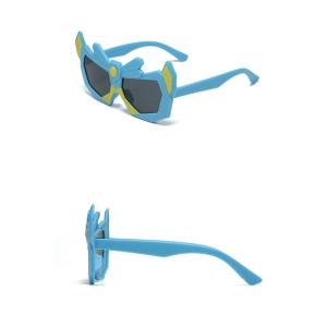 Ochelari de soare pentru baieti, model spirit de razboinic, tematica armura transformers, marime universala, albastri - Img 3