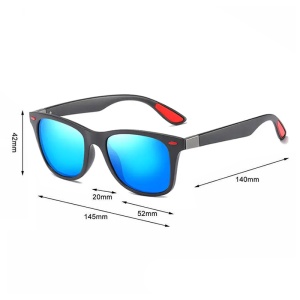 Ochelari de soare pentru barbati, model de vara cool, marime universala, albastri - Img 4