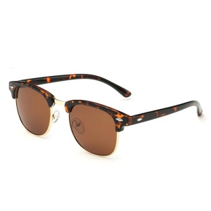 Ochelari de soare pentru barbati, model elegant masculin, tematica fashion hot summer, marime universala, maro cu negru