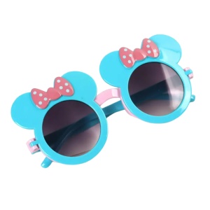 Ochelari de soare pentru copii, model fashion care se deschide open window pentru fetite, marime universala, albastri - Img 2
