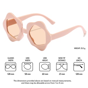 Ochelari de soare pentru copii, unisex, model cu rama cool, tematica perfect summer, marime universala, roz - Img 4