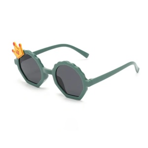 Ochelari de soare pentru copii, unisex, model printi si printese, marime universala, verzi