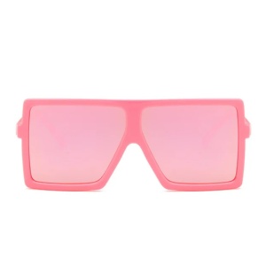 Ochelari de soare pentru copii, unisex, model voluminos cool, tematica fashion summer, marime universala, roz - Img 2