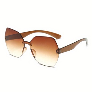 Ochelari de soare pentru femei, model pentru petrecareti, tematica dance with me, marime universala, maro