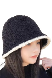 Palarie dama, model usor si minimalist tip clopot, tematica simplu si elegant, marime universala, neagra