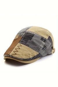 Sapca de barbati, cozoroc curbat, prindere reglabila cu capse, model vintage, tematica be cool, marime universala, bej