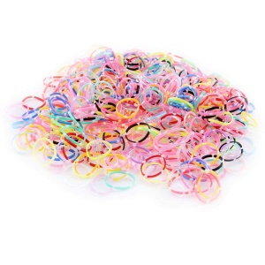 Set elastice de par colorate, 1000 buc, multicolor, cauciuc