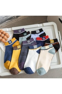 Sosete barbati, set 10 perechi, model minimalist, varf si calcai in contrast, culori vibrante, detaliu fashion, tematica cozy and free, marimea 39 – 44, multicolor - Img 4