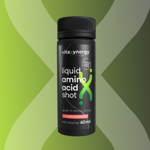 VITAXYNERGY Liquid Amino Acid Shot Grapefruit - 12x60ml Energie si Recuperare Musculara Rapida Formula cu 10 Aminoacizi Esentiali si L-arginina 250mg Aprobat de Ministerul Sanatatii Certificat FDA, GMP, Halal - Img 4