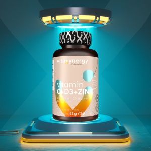 VITAXYNERGY VITAMIN C + VITAMIN D3 + ZINC - 30 Tablete Supliment Nutritiv pentru Imunitate si Protectie Antioxidanta, Concentratie Mare de Zinc, Aprobat de Ministerul Sanatatii, Certificat FDA, GMP, Halal - Img 2