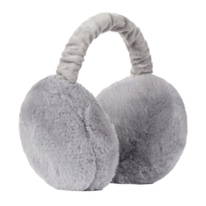 Acoperitori pentru urechi, protectie impotriva frigului, model casti dama pliabile, tematica pocket size, marime universala, gri