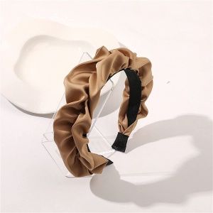 Bentita pentru par, model cu volanas chic waves, marime universala, maro - Img 4