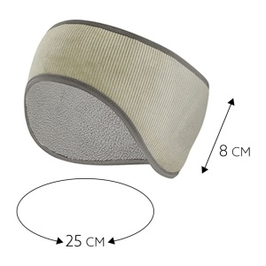 Bentita sport de protectie impotriva frigului si a vantului, model cu acoperitori pentru urechi, usor elastica, tematica fitness is my passion, marime universala, unisex, gri deschis - Img 4