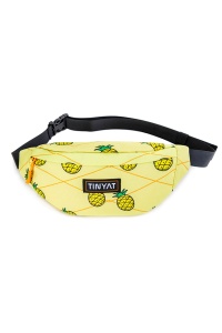 Borseta de talie sau umar, galbena, imprimeu tropical ananas, unisex - Img 2