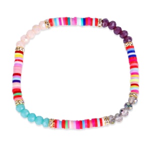 Bratara dama, model vara, mana sau glezna, handmade, din margele, multicolore, cristale din sticla,
