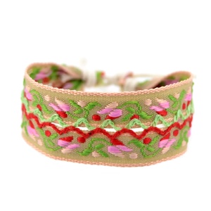 Bratara dama, motive traditionale, reglabila, verde