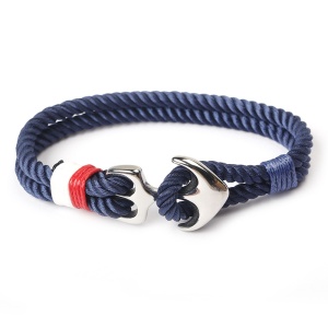 Bratara marinar cu ancora, albastra, unisex,