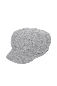 Caciula dama, circumferinta elastica, model cu cozoroc curbat pentru protectie vant si ninsoare, tematica elegant style, marime universala, gri - Img 3