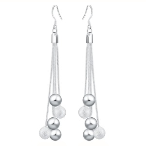 Cercei dama, model delicat deosebit, accesorii multiple tip globuri glamour, tematica fancy life, argintii