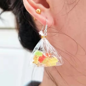 Cercei dama, model unic si amuzant, accesorii gummy bears, tematica young and playful, multicolori - Img 2