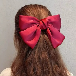 Clama de par, accesorizata cu funda supradimensionata, rosie - Img 3